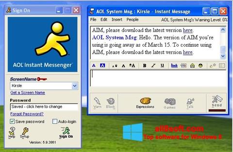 Screenshot AOL Instant Messenger Windows 8