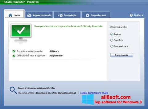 Screenshot Microsoft Security Essentials Windows 8