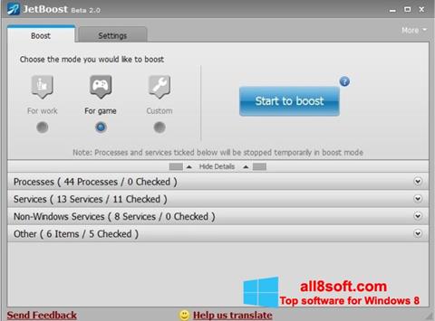 Screenshot JetBoost Windows 8