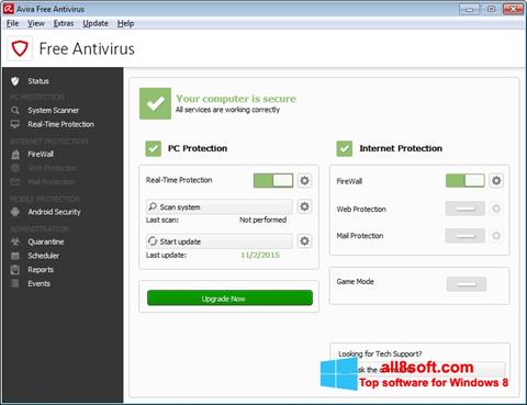 Screenshot Avira Free Antivirus Windows 8