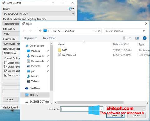 Screenshot Rufus Windows 8