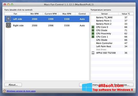 Screenshot Macs Fan Control Windows 8