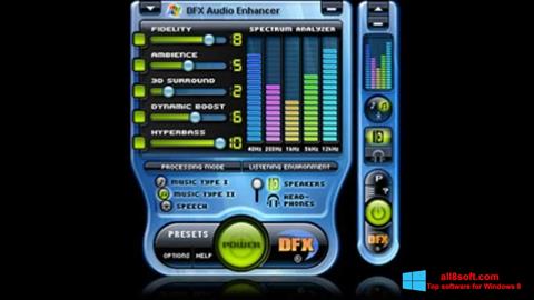 Screenshot DFX Audio Enhancer Windows 8