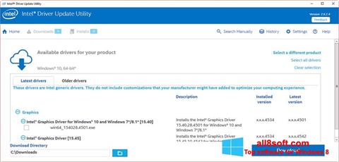 Screenshot Intel Driver Update Utility Windows 8
